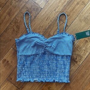 Wild Fable Blue Gingham Camisole